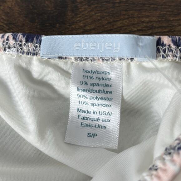 Eberjay Womens Bikini Bottom Small Blue Pink Ikat Rumba Eva Side Tie String New - Picture 5 of 9